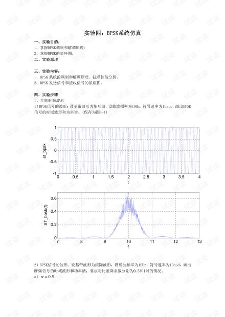 bpsk 传输系统实验,原理、过程与成果